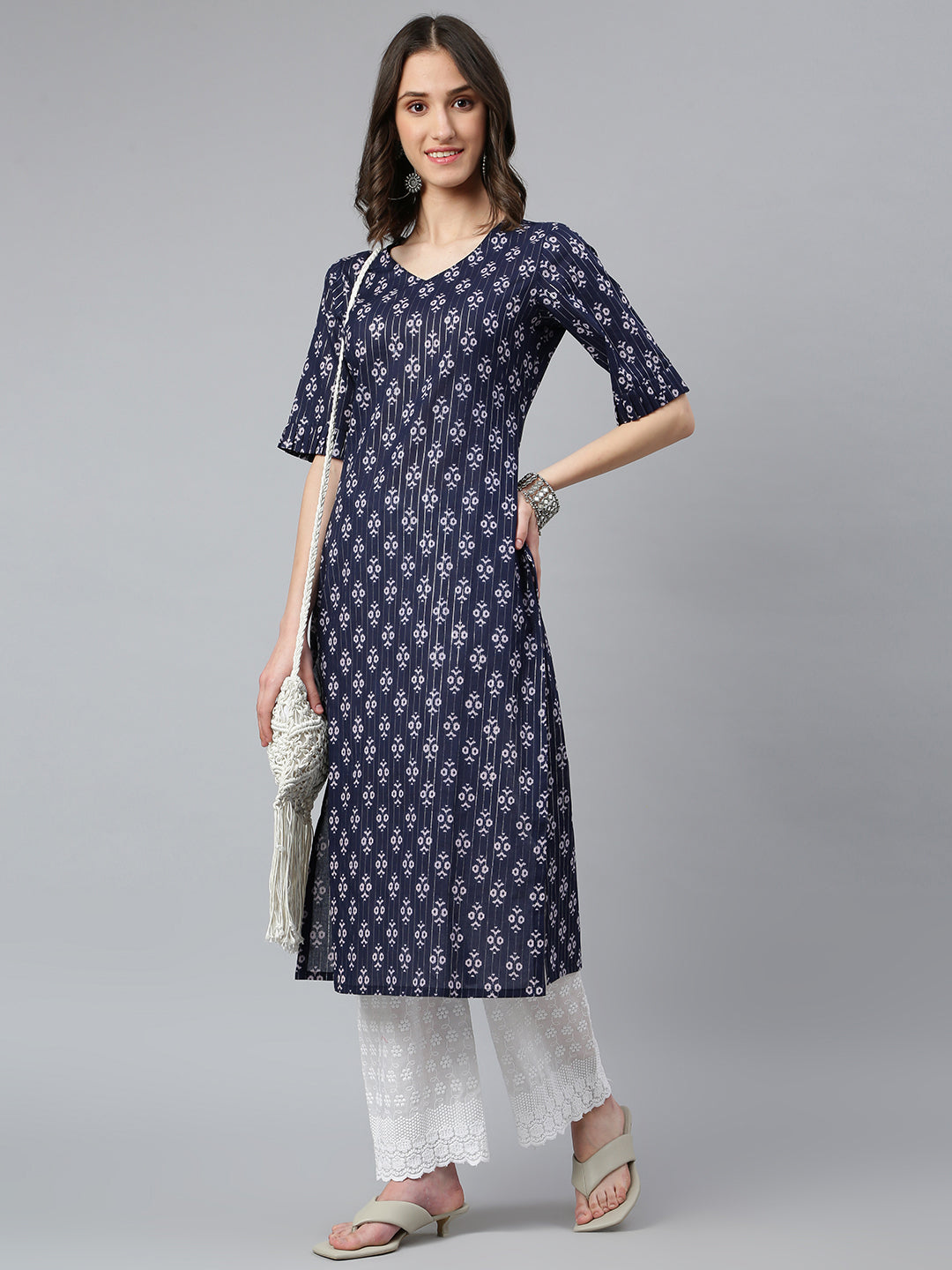 Idalia Indigo Blue Printed Kurta